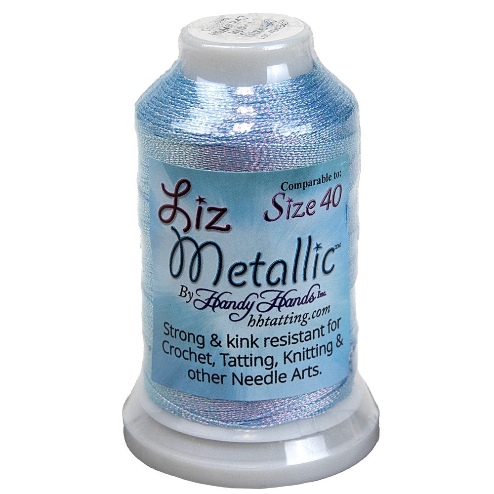 Handy Hands Liz Metallic Thread Cone Size 40-Icy Blue