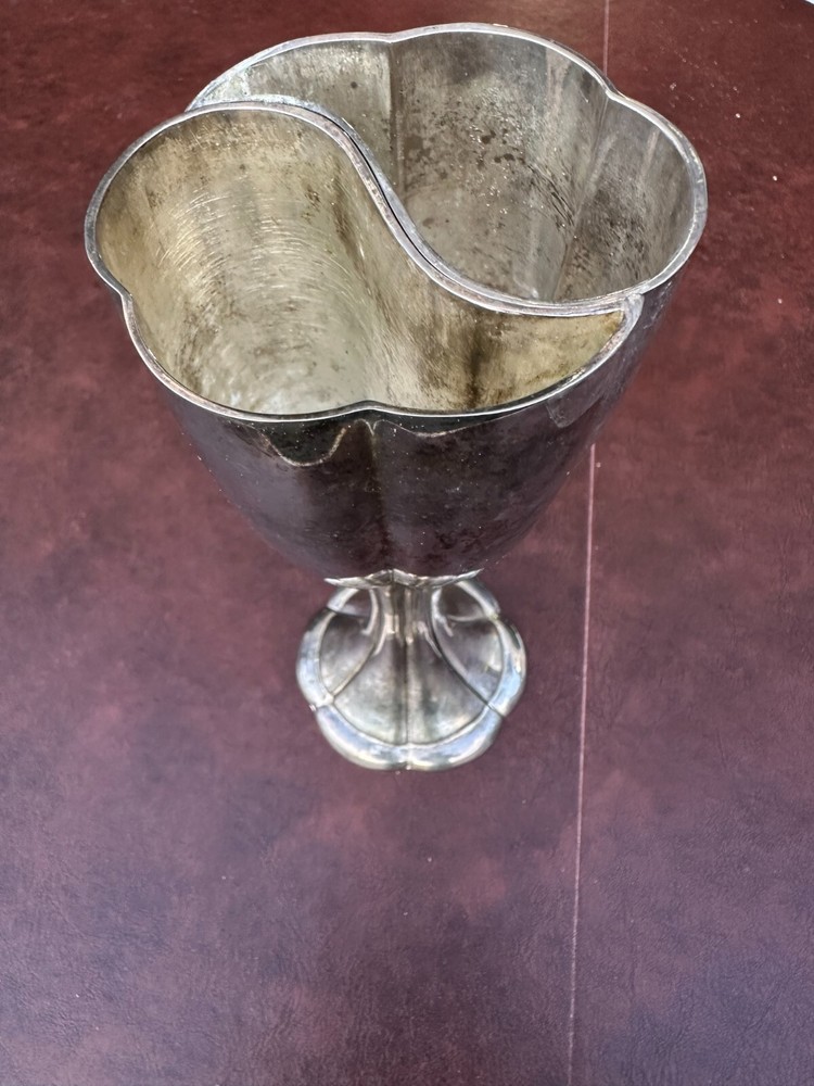 Silver Plated Interlocking Wedding Goblets