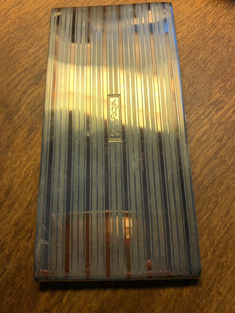 NAPIER STERLING SILVER & 14K GOLD CIGARETTE CASE