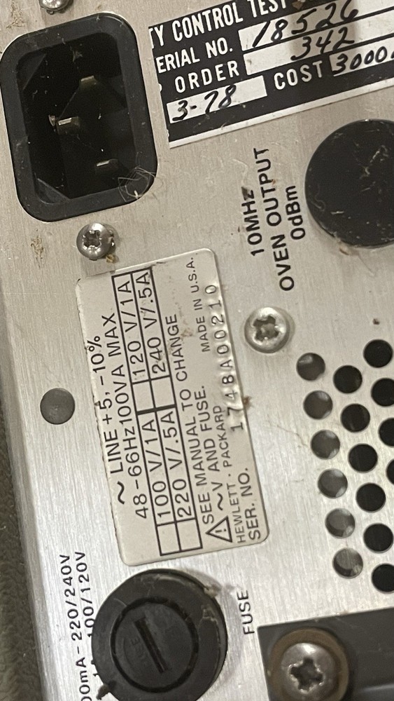 HP Hewlett Packard Synthesizer Function Generator 3325A