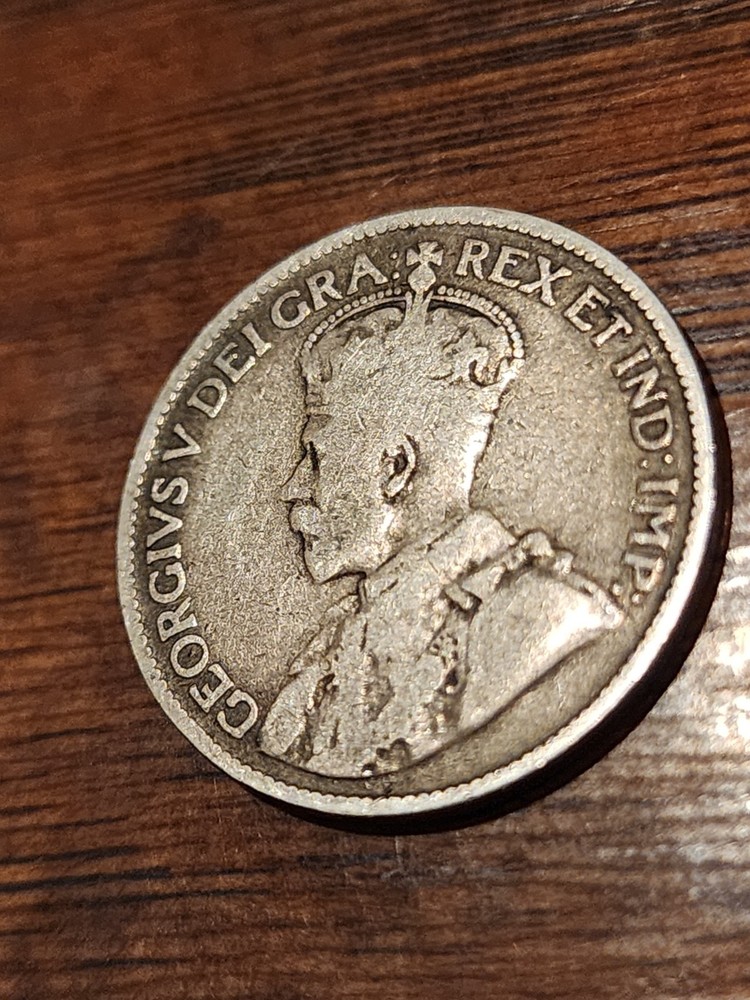1919 Canada 25 Cents Silver Coin