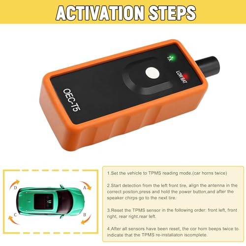 Universal TPMS Relearn Tool, TPMS Relearn Tool Tire Sensor, Auto Tire Pressure