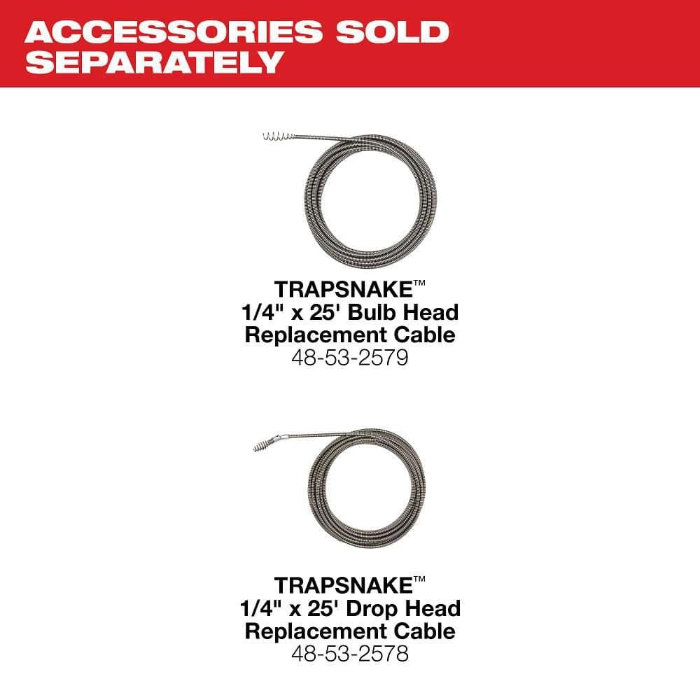 Milwaukee Trap Snake Auger Drain Cleaning Kit