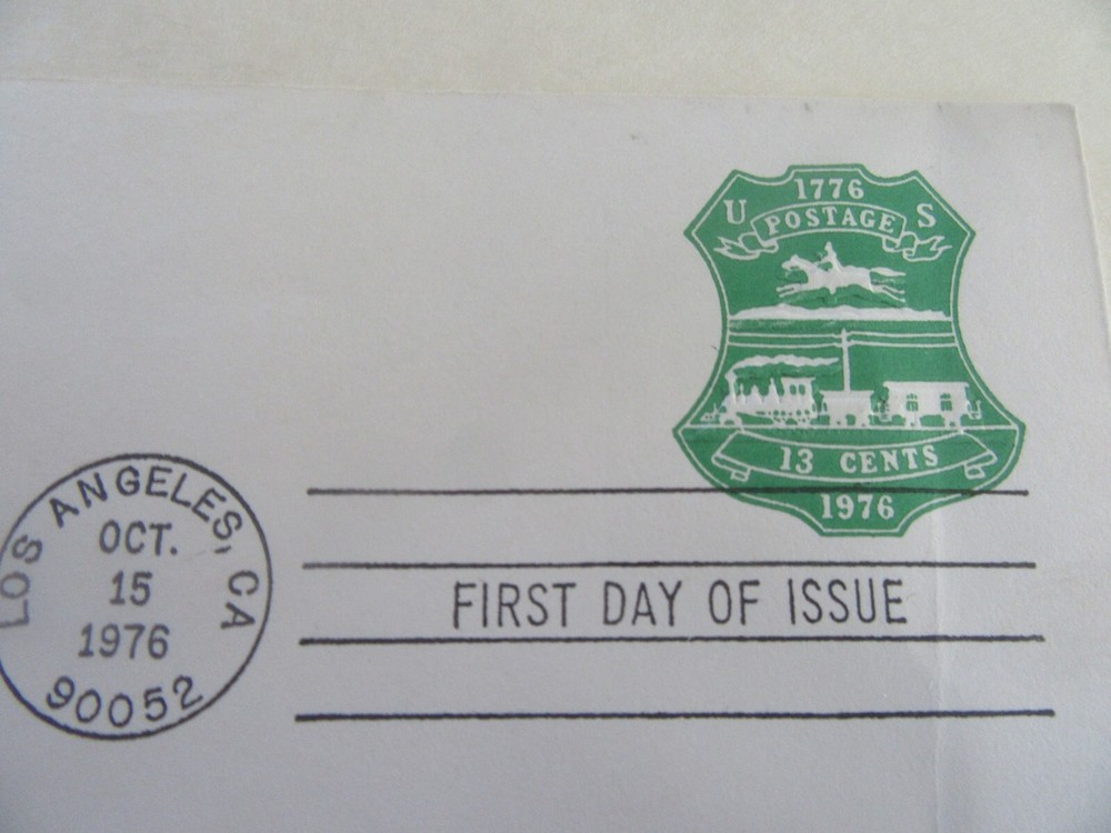 US Postage Centennial (1776-1976) Emboosed 13c Envelope Fdc Sc#U582-Artmaster