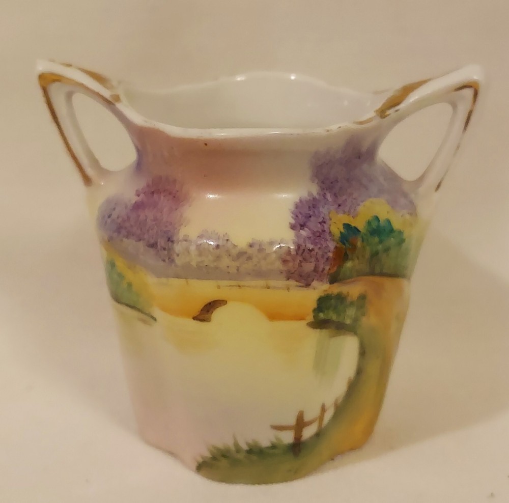 Hand Painted Nippon Two Handled Open Sugar