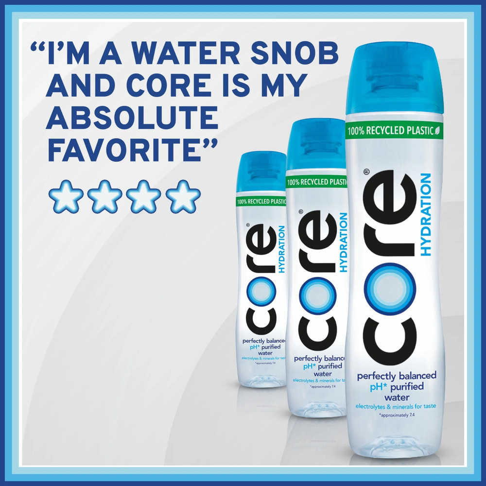 CORE Hydration Perfectly Balanced Drinking Water, 0.5 L bottles, 6 Count