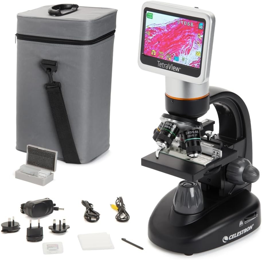 Celestron 44347 TetraView LCD Digital Microscope (Black)