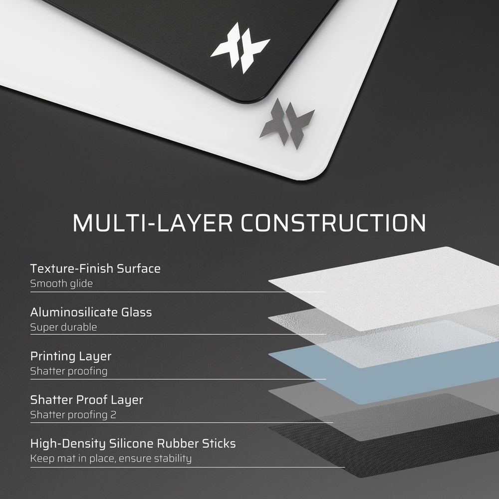 LTC Glass Gaming Mouse Pad, Ultra-Smooth Micro-Etched Surface Mousepad, Impro...