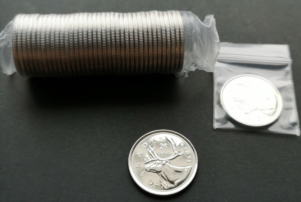 *** CANADA  25 CENTS  2016  *** FROM  MINT ROLL ***