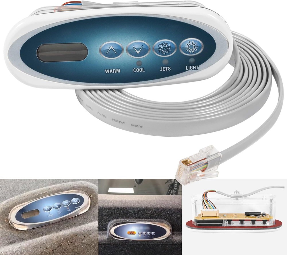 53238 4 Button Topside Control Panel for Mini Oval Heat Jacket 7' Cord