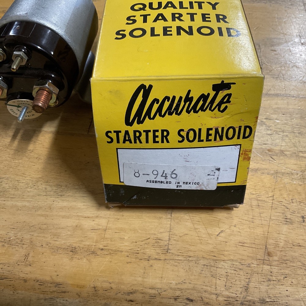 Accurate Starter Solenoid 8-946 -12v. NOS
