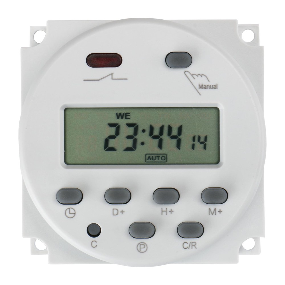 Time Switch Relay,Digital LCD Programmable Timer,110V AC Input,200-250V 16A O...