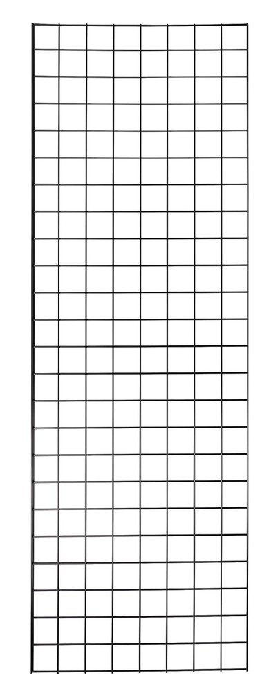 Gridwall Panel Display 2' x 6' Wire Grid Wall Black 2 Legs Standing Screen Metal