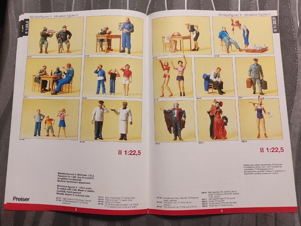 catalogue PREISER 2007 figures model railway train HO (German)
