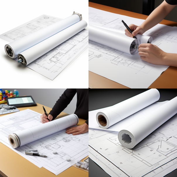 Premium Bond Paper 4 Rolls 36 x150 CAD Plotter Wide Format Printing High Quality