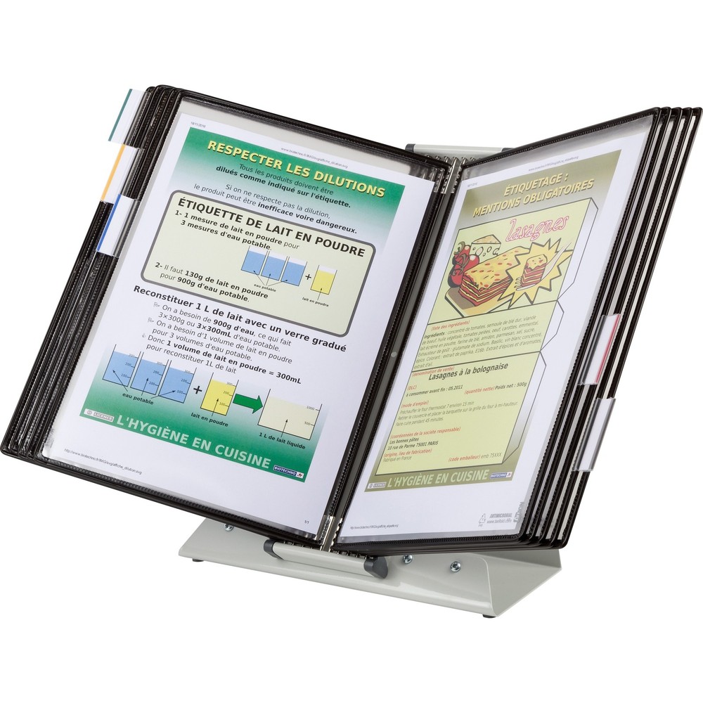 Tarifold DA271 Antimicrobial Reference Display System 20 Sheets Black