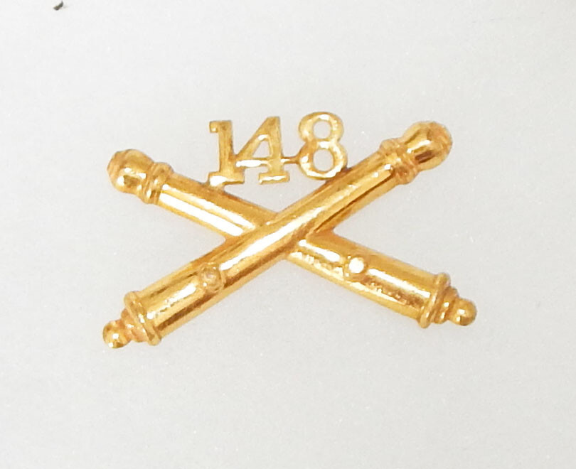 Pre-WWI 148th Artillery Officers Collar Insignia