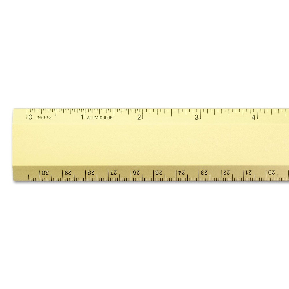 Aluminum Desk Ruler 12IN Gold