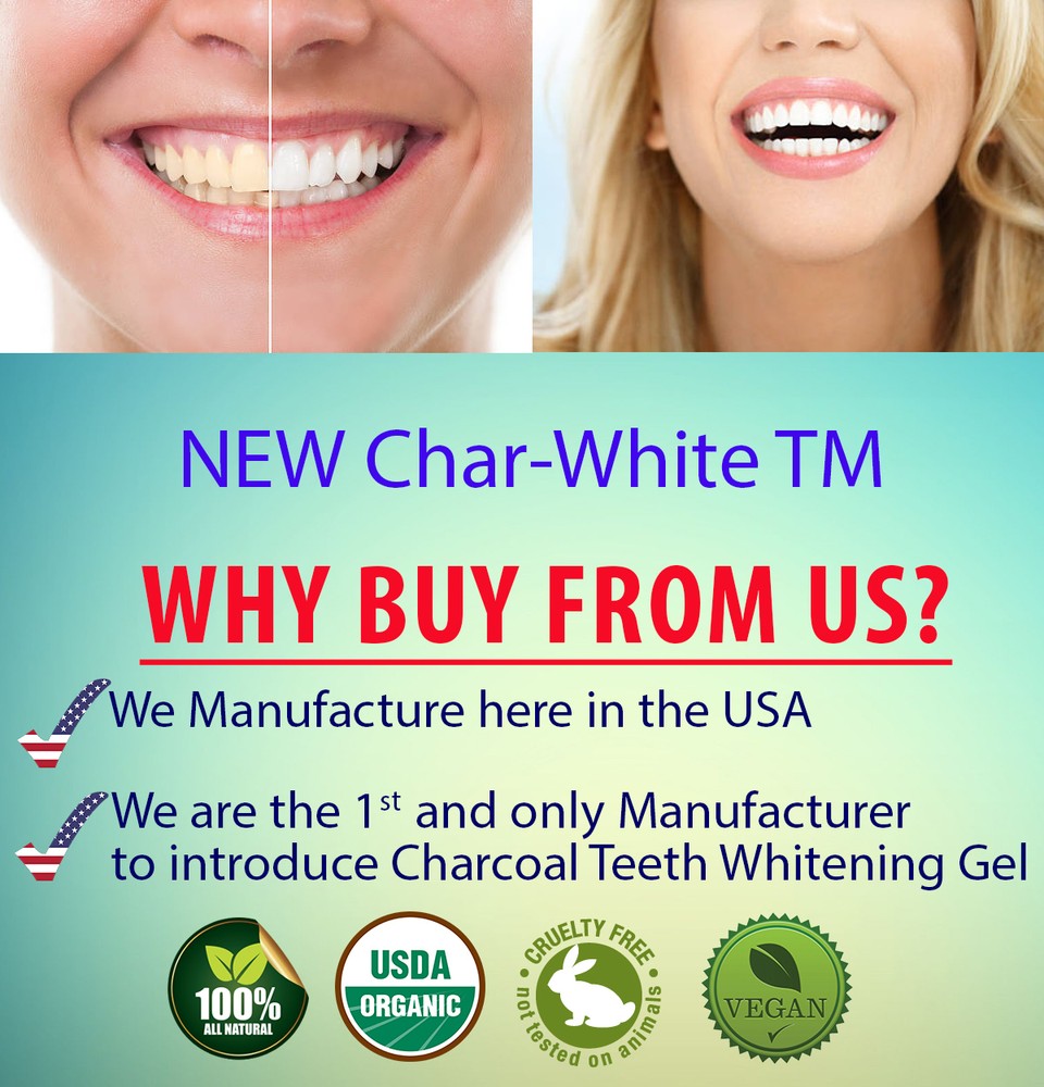 Carbon & Coco Activated Charcoal Teeth Whitening Powder Toothpaste Mint Tooth