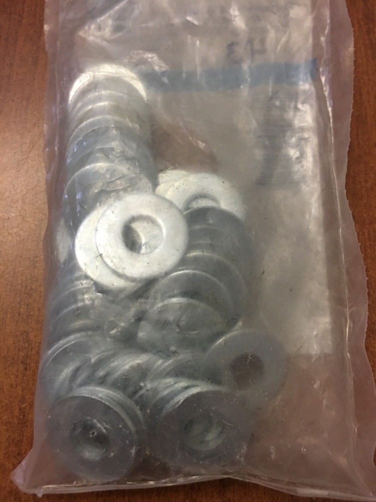 Devco 6702 Zinc Plated Flat Washers 1/4" 43 Washers In Bag