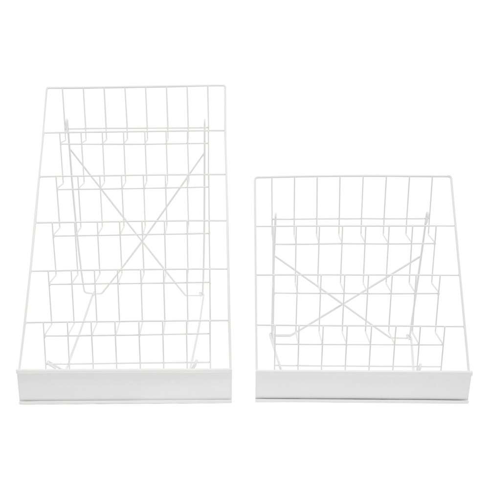 2cps White Book Display Rack Wire Display Rack Magazine Newspaper Display Stand