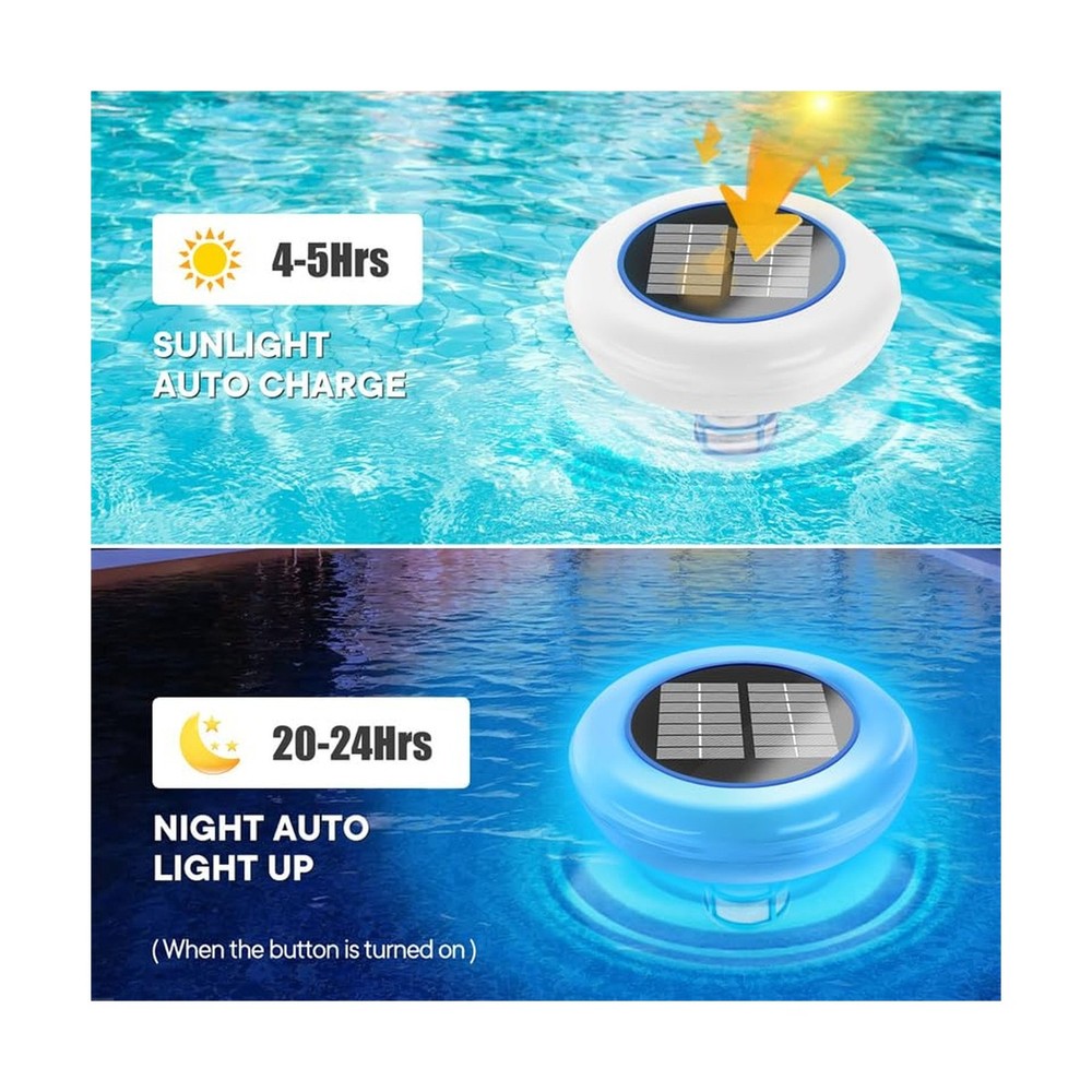 Pool Ionizer for Above Ground Pool, Upgraded Solar Ionizer Pool Auto Switchin...
