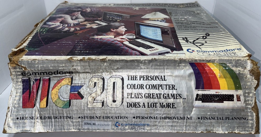 Commodore VIC-20 Vintage Computer Console Complete w Box Manual Tested & Works