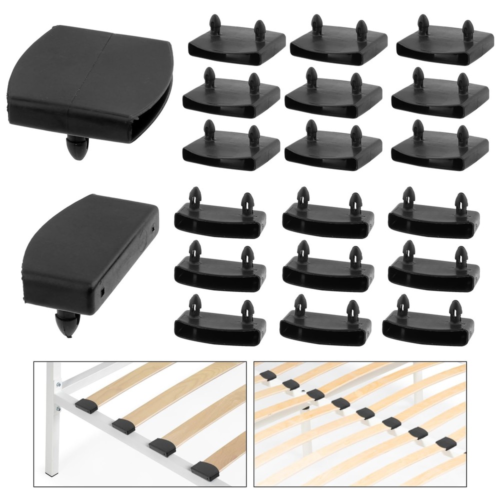 Ranjaner 20Pcs 54x10mm Plastic Replacement Bed Slat Plastic Centre Caps Holde...