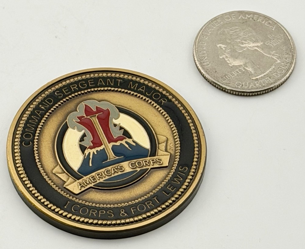 I Corps Command Sergeant Major Challenge Coin Fort Lewis Army CSM