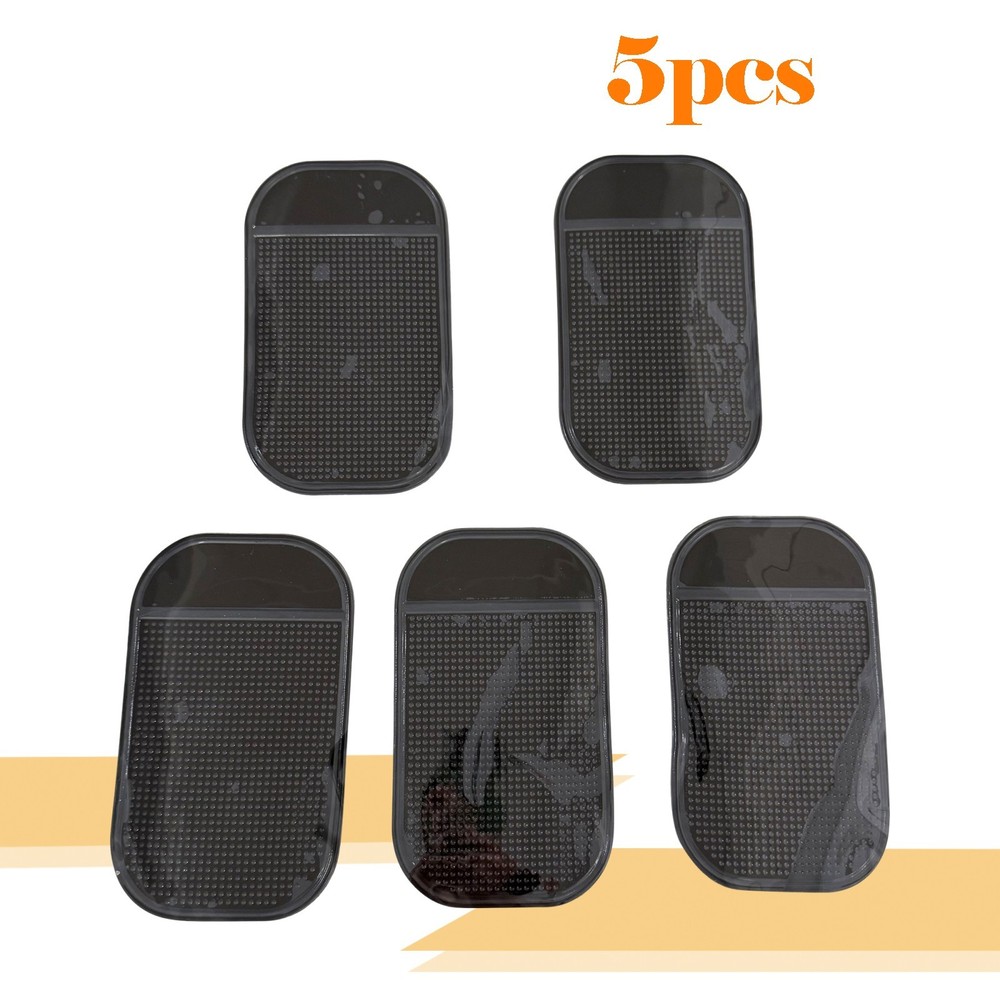 5Pcs/Pack Black Car Anti-slip Mat Car Dashboard Windshield Sticky Pad Holder
