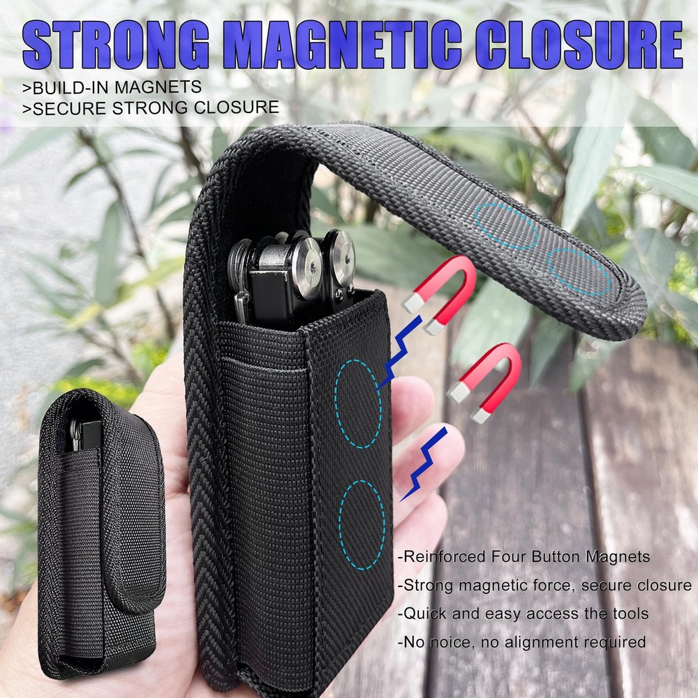 Multitool Sheath, EDC Belt Pouch Organizer for Men,Tool Sheath 1Pack Black