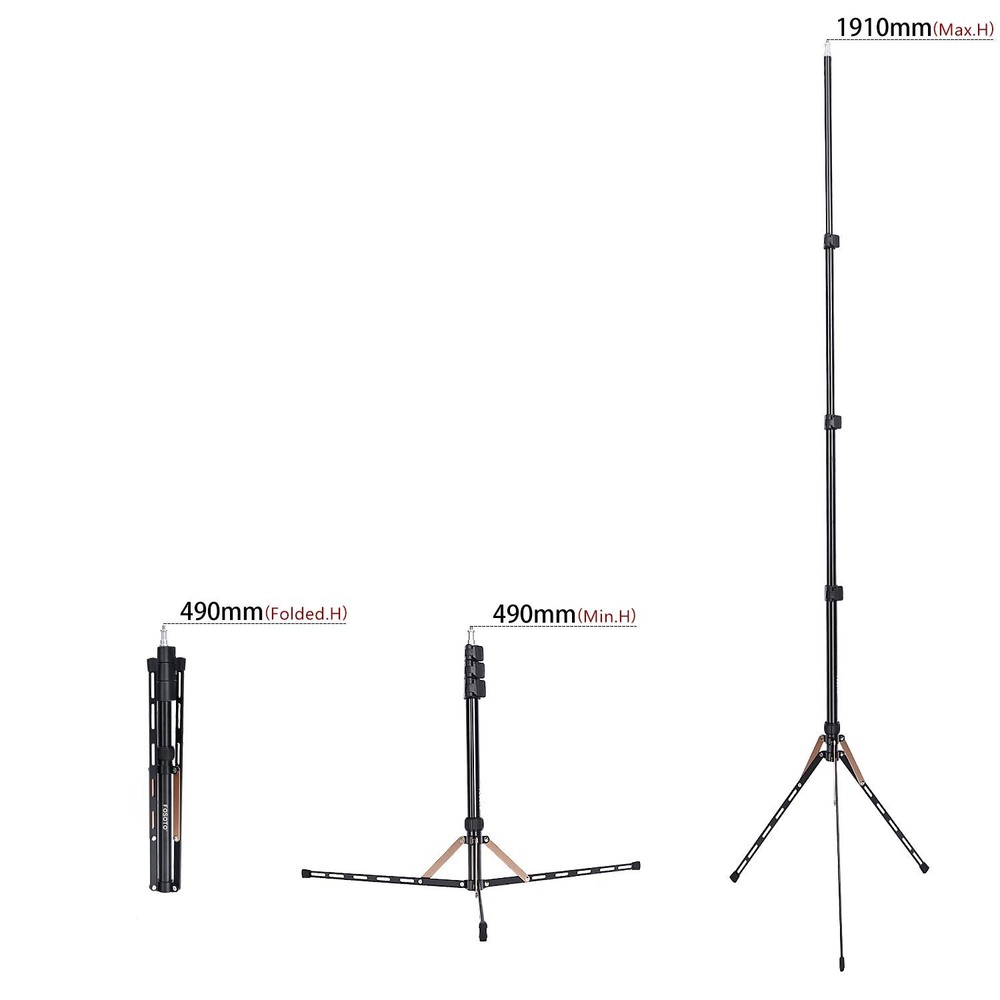 75in Fold Video Tripod Light Stand Super Lightweight Compact for Speedlight, ...