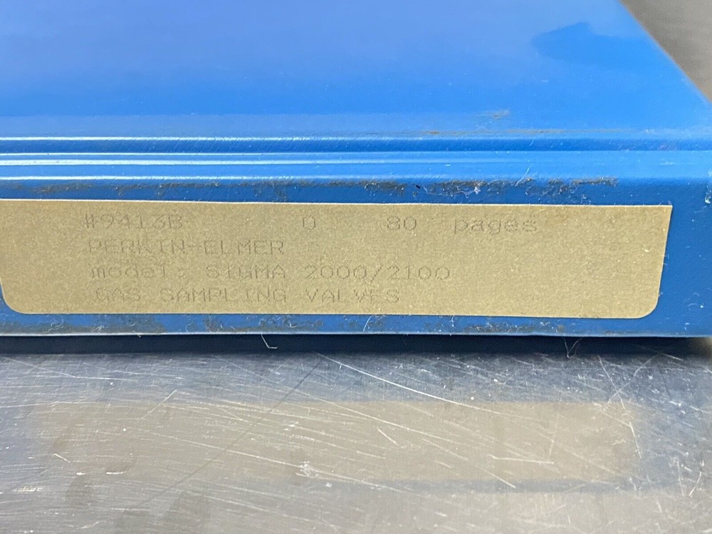 Perkin Elmer PE Sigma 2000/2100 Gas Sampling Valves - Users Guide / Manual