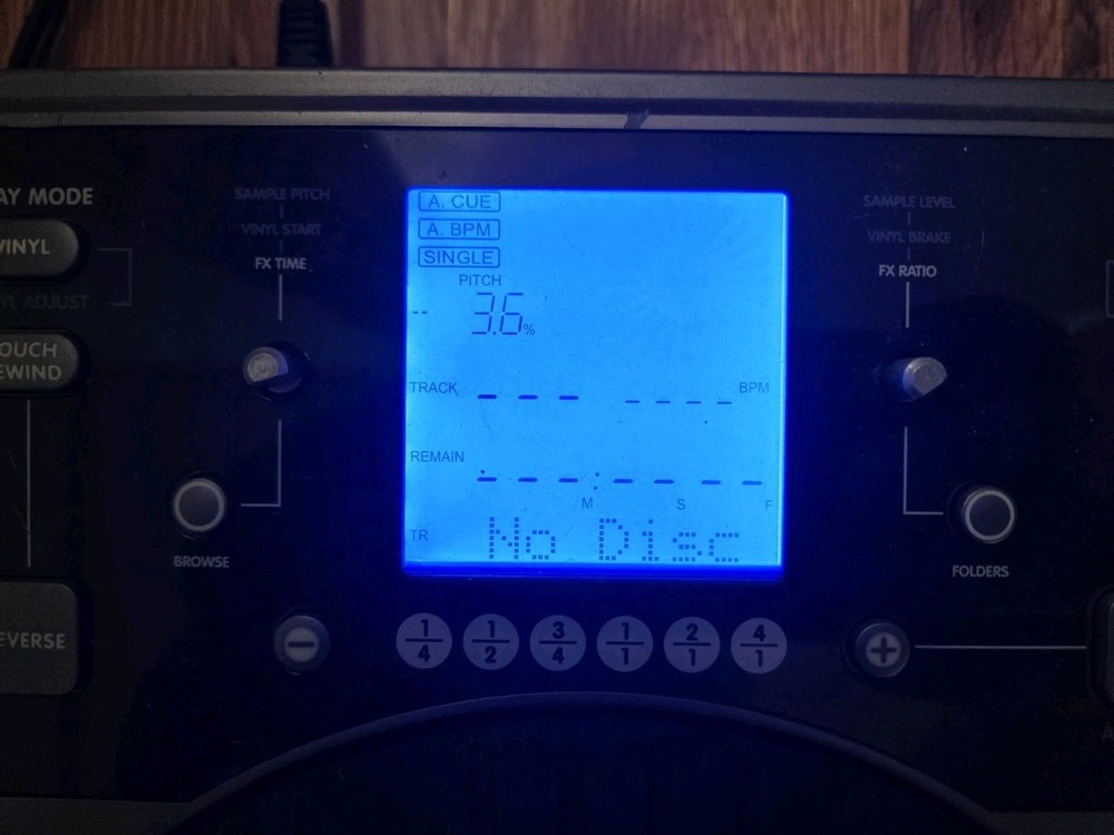 Stanton C.324 Tabletop DJ Turntable Mixer CD Player Inoperative "No Disc" Error