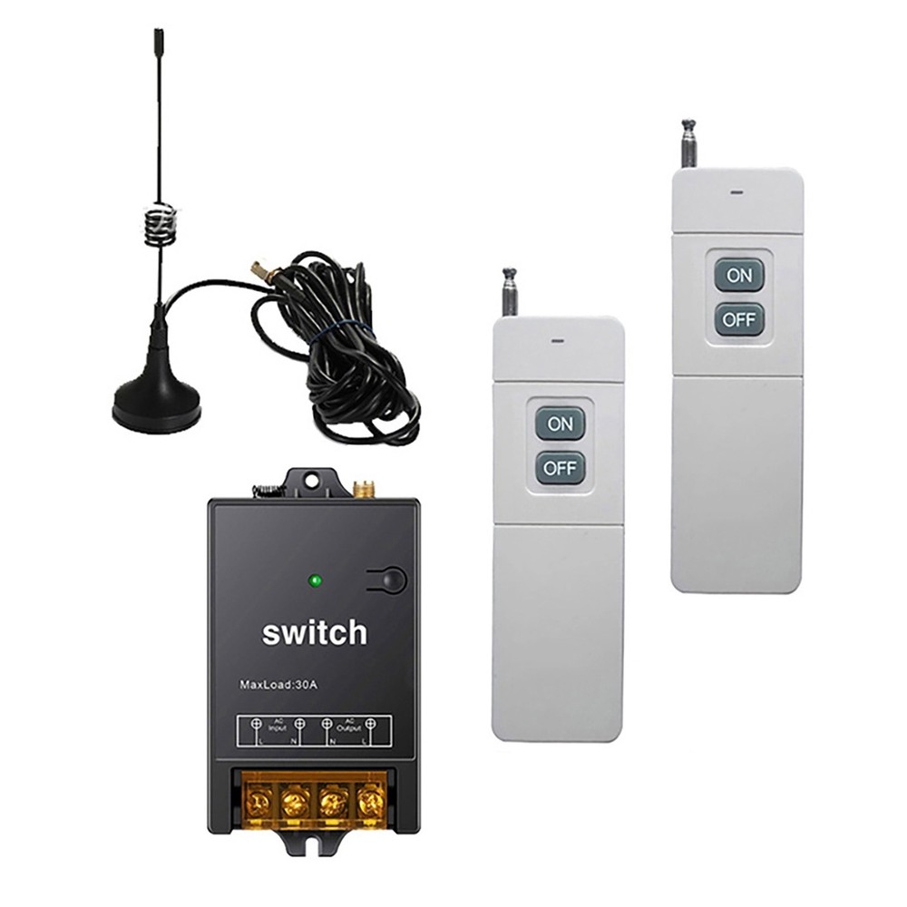 AC100V-240V 2CH Remote Control Switch Wireless Transmitter Receiver 1.5KM Range