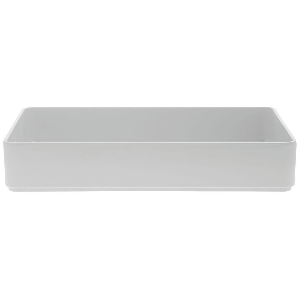 G.E.T. Rectangular White Melamine Pan - 16"L x 12"W x 2 1/2"H