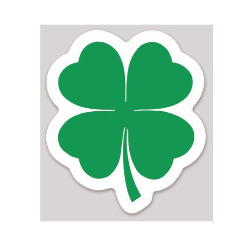 2 Inch Non-Reflective 4 Three Leaf Clover Vinyl Sticker