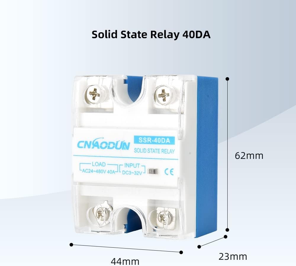 PID Temperature Controller Kit, CNAODUN 100-240 VAC Voltage with 40DA Solid Stat