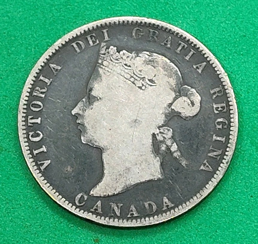 1872h Canada 25 Cents Silver