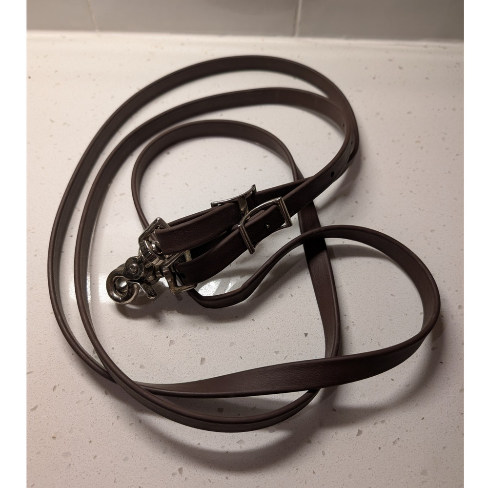 Brown biothane reins