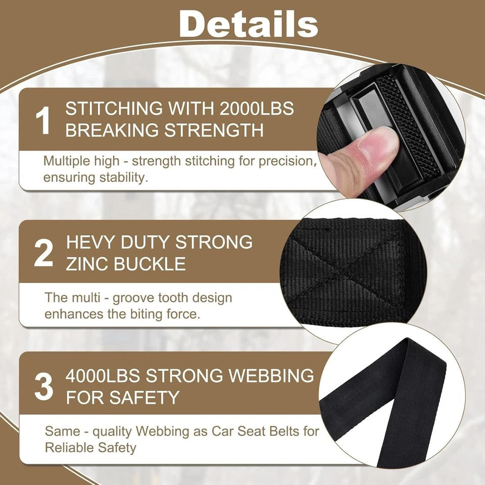 Tree Strap Hunting, Hunting Safety Harness Tree Strap, Tree Stand Safety Strap,