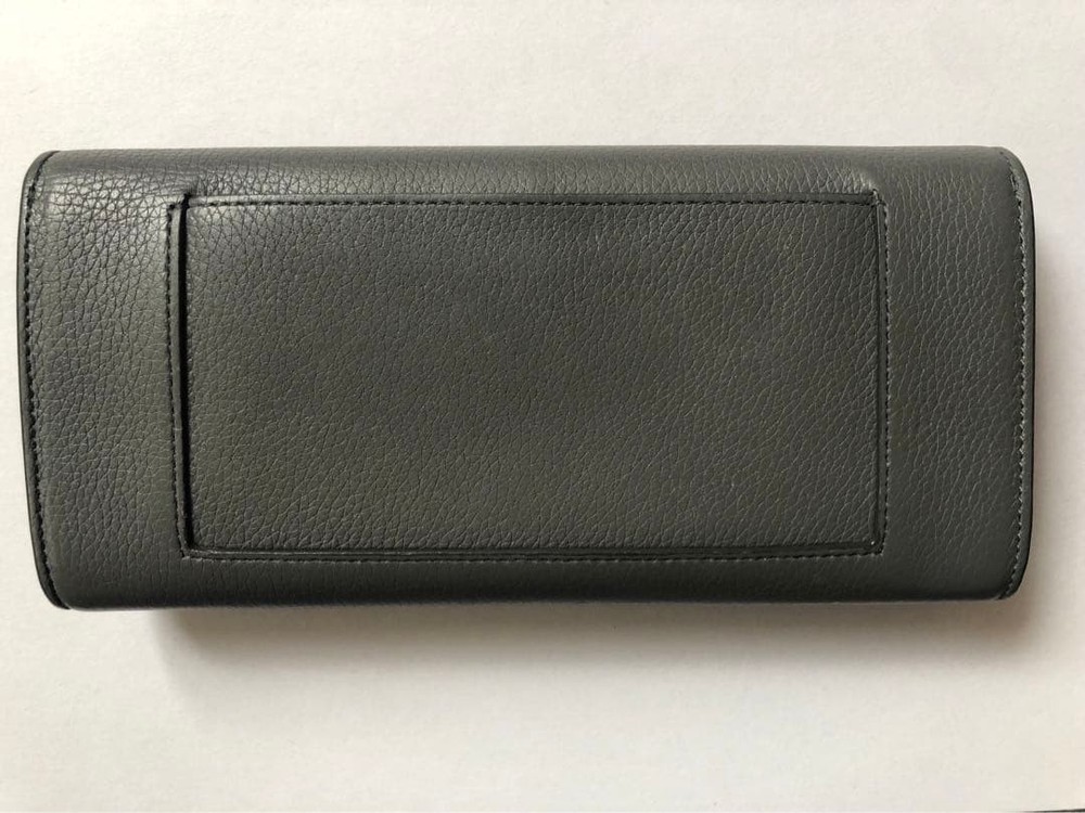 CELINE Gray Long Wallet Leather