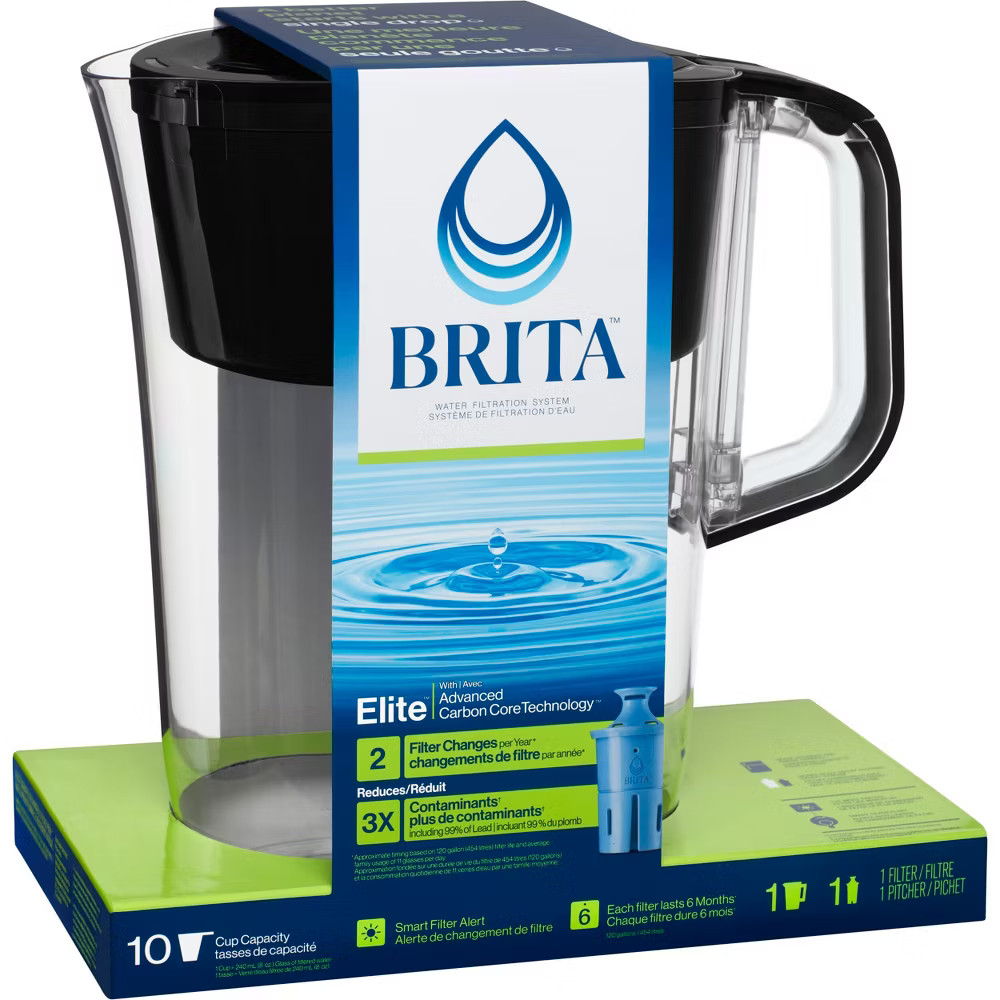 Brita Tahoe Pitcher with Elite Filter - Black
