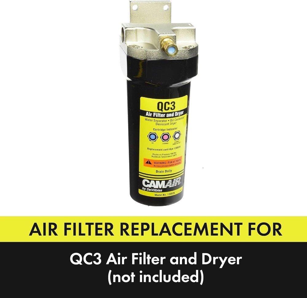 DeVilbiss 130524 Replacement Desiccant Cartridge for QC3 Filter