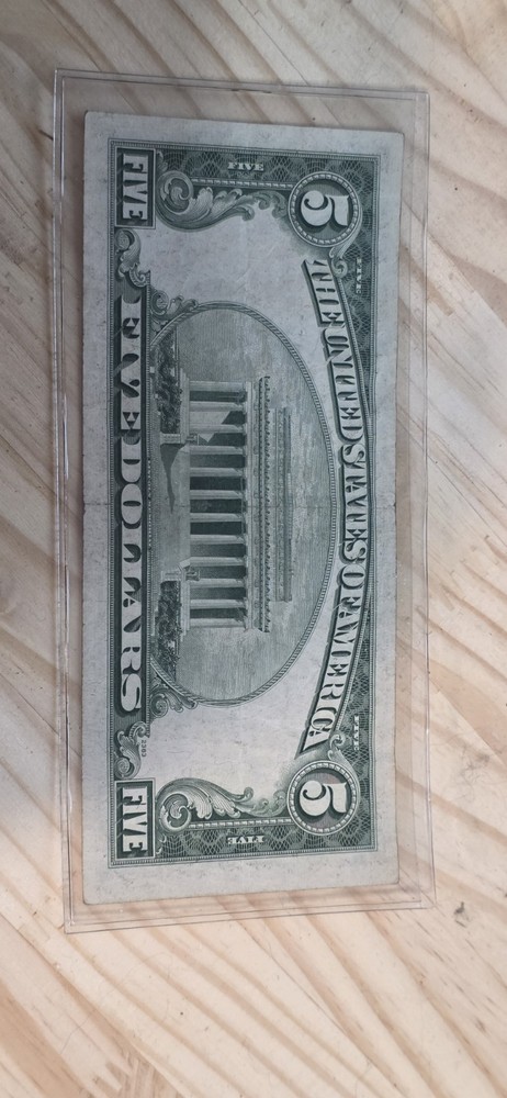 1953B $5 Silver Certificate Blue Seal Note SKU:0206