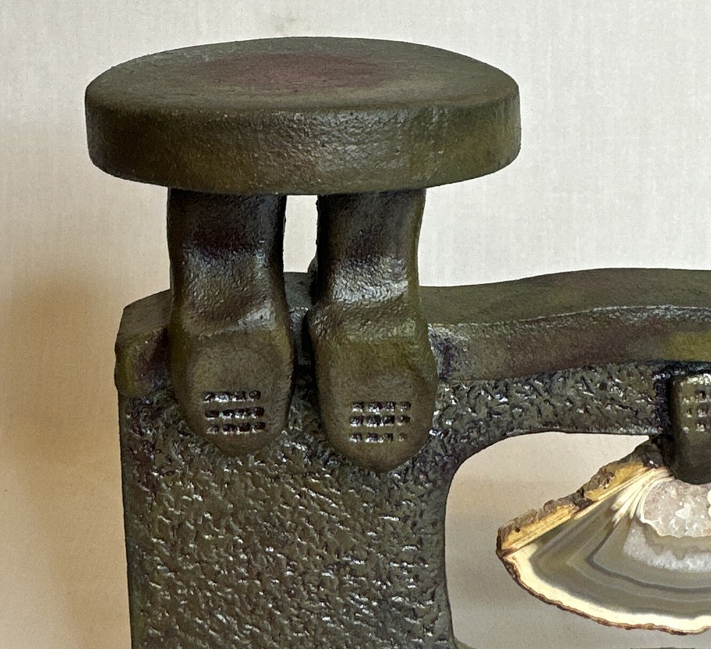 Helene Fielder Raku Fired Ceramic Geode Art Sculpture