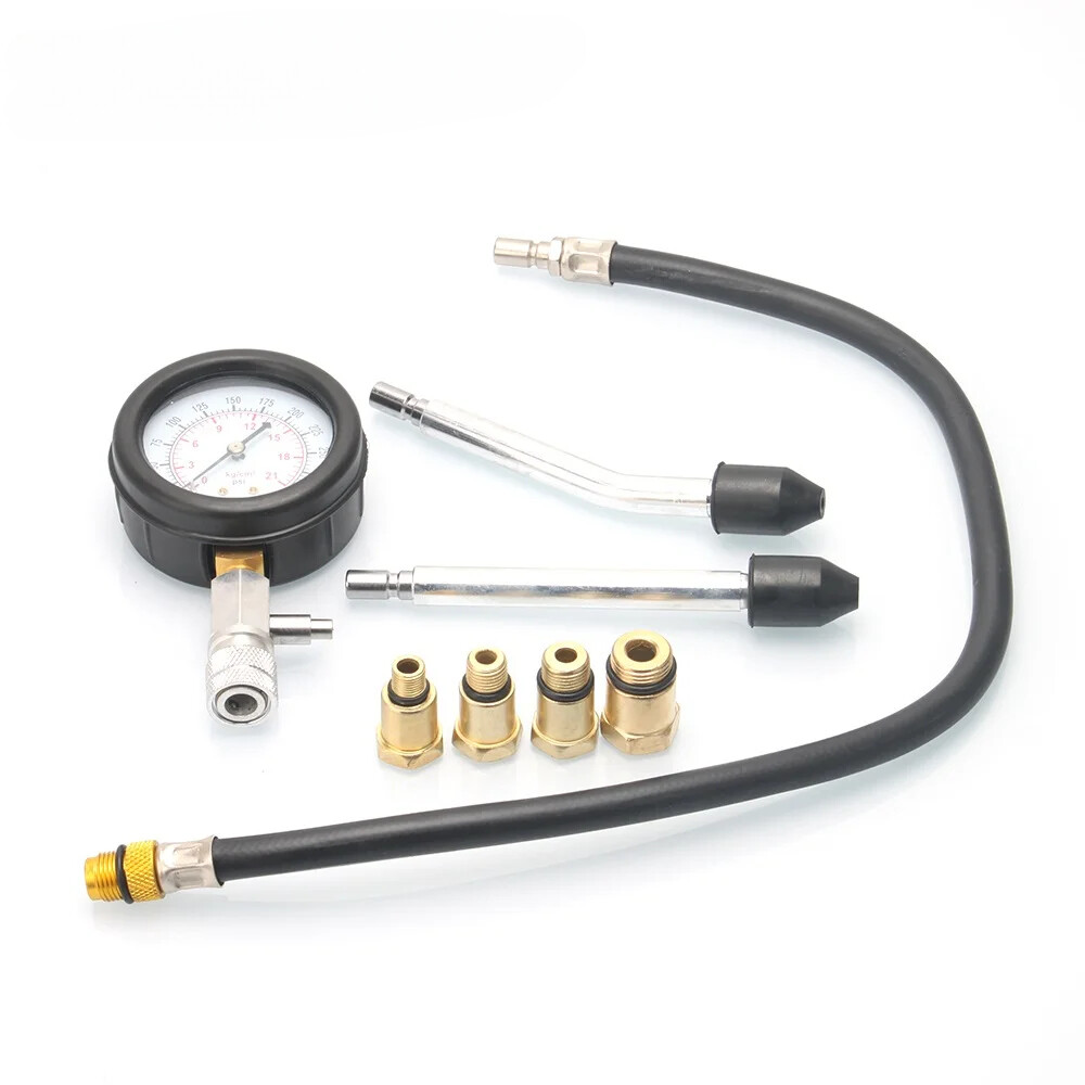 Engine Oil Compression Gauge Tester Set Cylinder Diagnostic Tool for Motorcycle