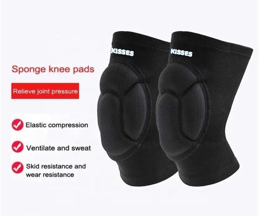 Knee Pads, Thick Sponge Anti-Slip, Collision Avoidance Knee Sleeve Medium