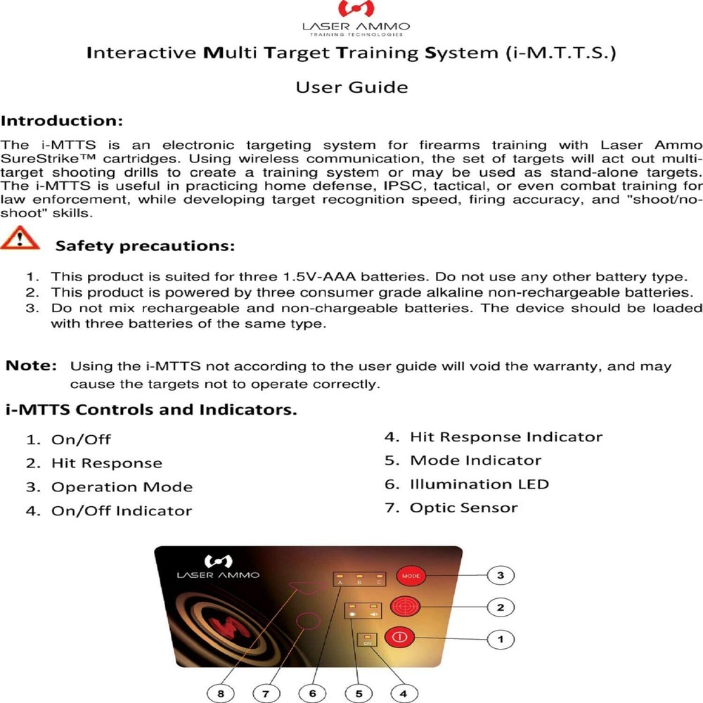 Laser Ammo iMTTS-5 Interactive Multi Target Training System - 5 Pack