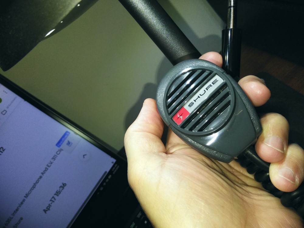 SHURE CM-14S GREY HAND MIC. MINT